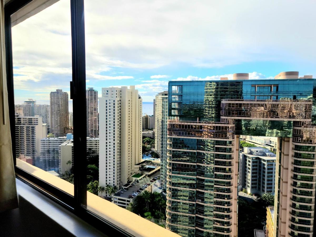 Waikiki Condo High Floor Views Beaches Convention Center هونولولو المظهر الخارجي الصورة