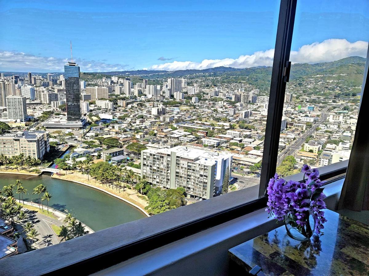 Waikiki Condo High Floor Views Beaches Convention Center هونولولو المظهر الخارجي الصورة