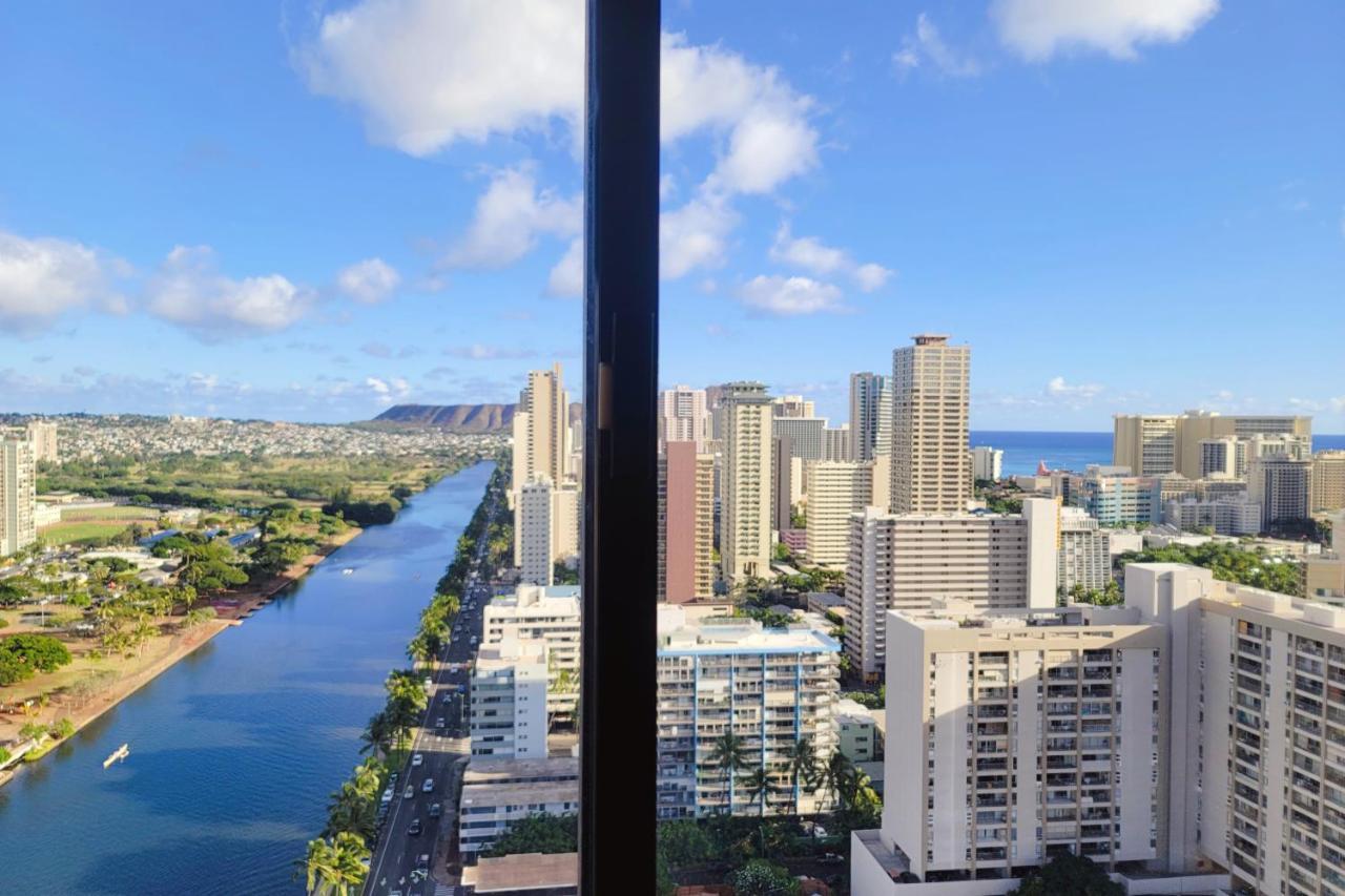 Waikiki Condo High Floor Views Beaches Convention Center هونولولو المظهر الخارجي الصورة