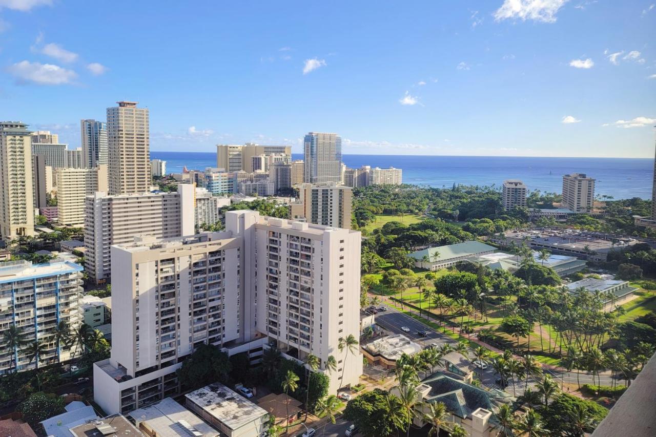 Waikiki Condo High Floor Views Beaches Convention Center هونولولو المظهر الخارجي الصورة