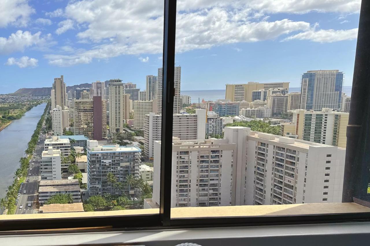 Waikiki Condo High Floor Views Beaches Convention Center هونولولو المظهر الخارجي الصورة