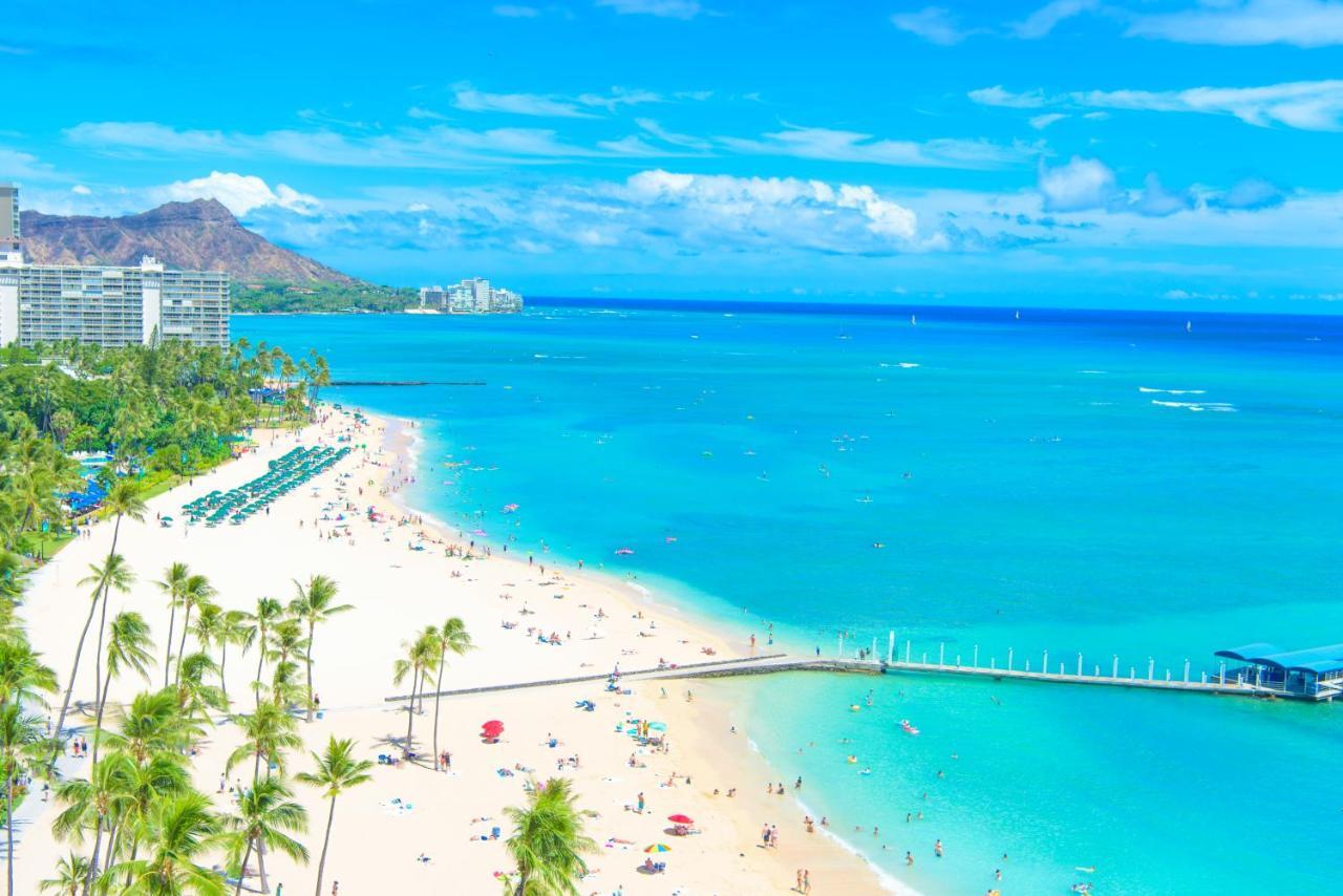 Waikiki Condo High Floor Views Beaches Convention Center هونولولو المظهر الخارجي الصورة